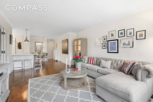 Move right in to this oversized Junior 4 situated on the Gold Coast of Greenwich Village's white glove cooperative, The Brevoort East.