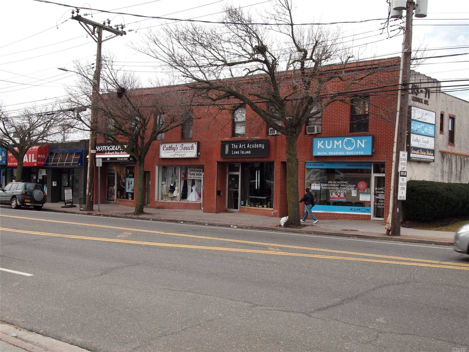 1100 SF retail unit with full finished basement.