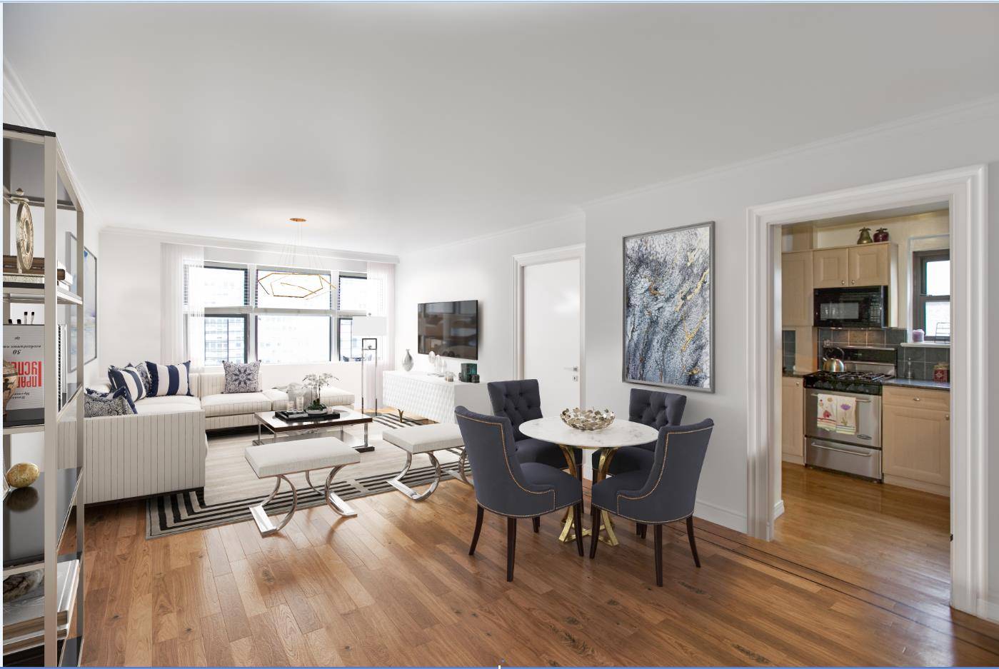 Oversized, bright, and sunny converted 3br 2 bath condo in the heart of Murray Hill.