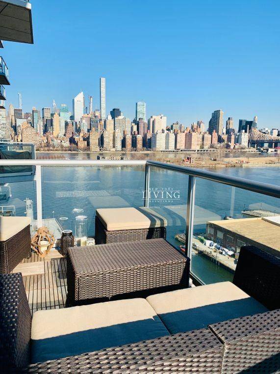 Inspiring 2 Bed, 2 Bath with big balcony with great water and city views of Manhattan skyline.