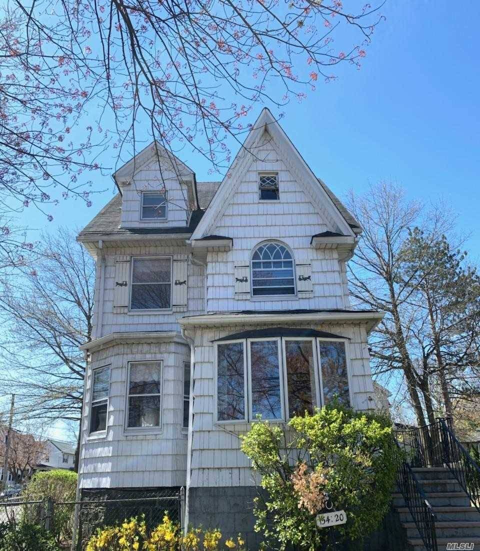 Detached Grande Dame Colonial Features 5 Bedrooms, 4 Bathrooms On A 51 Plus x 104 Plus Lot Size Overlooking Bowne Park With A Beautiful Oak Stairwell, Additional Wood Details, Updated ...