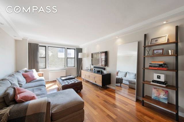 This spacious, corner one bedroom features a fantastic renovation with a terrific floor plan offering plenty of room to spread out.
