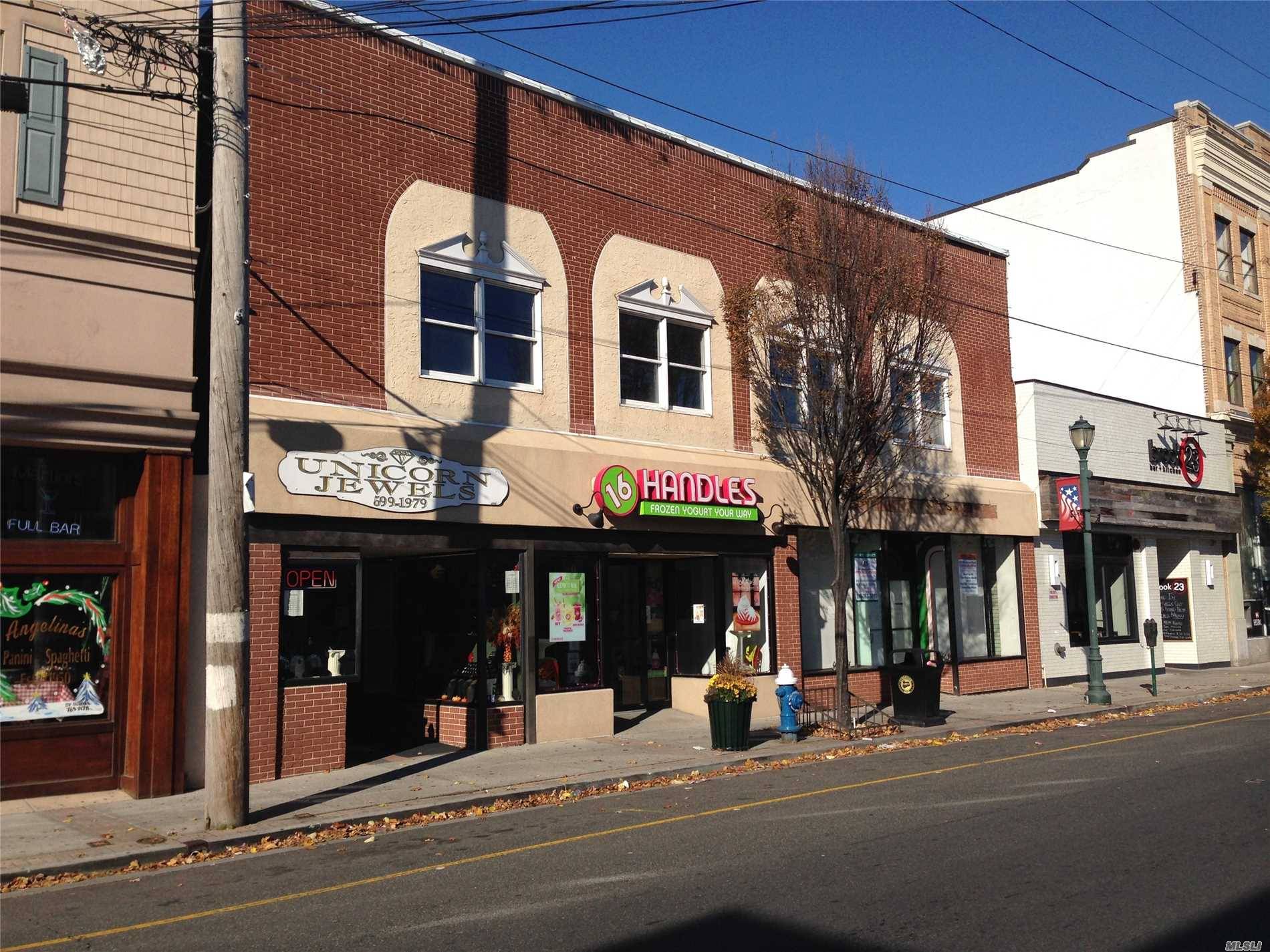 24 feet of frontage on busy Atlantic Avenue in Downtown Lynbrook just steps from the LIRR station
