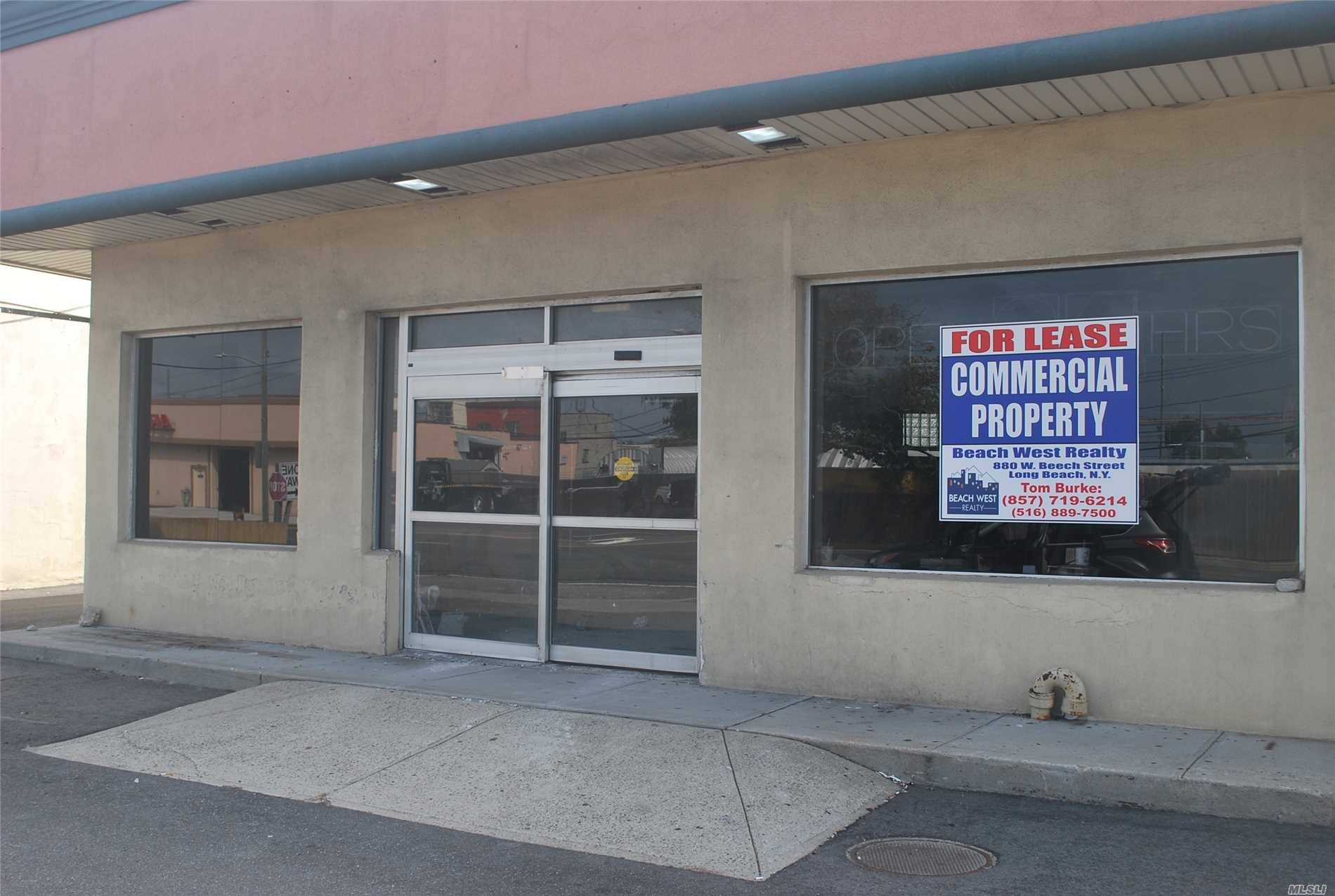 Commercial Space ; Large Affordable Storefront ; Located On Main Road With High Visibility ; On Site Parking ; Ideal For Retail, Professional Office.