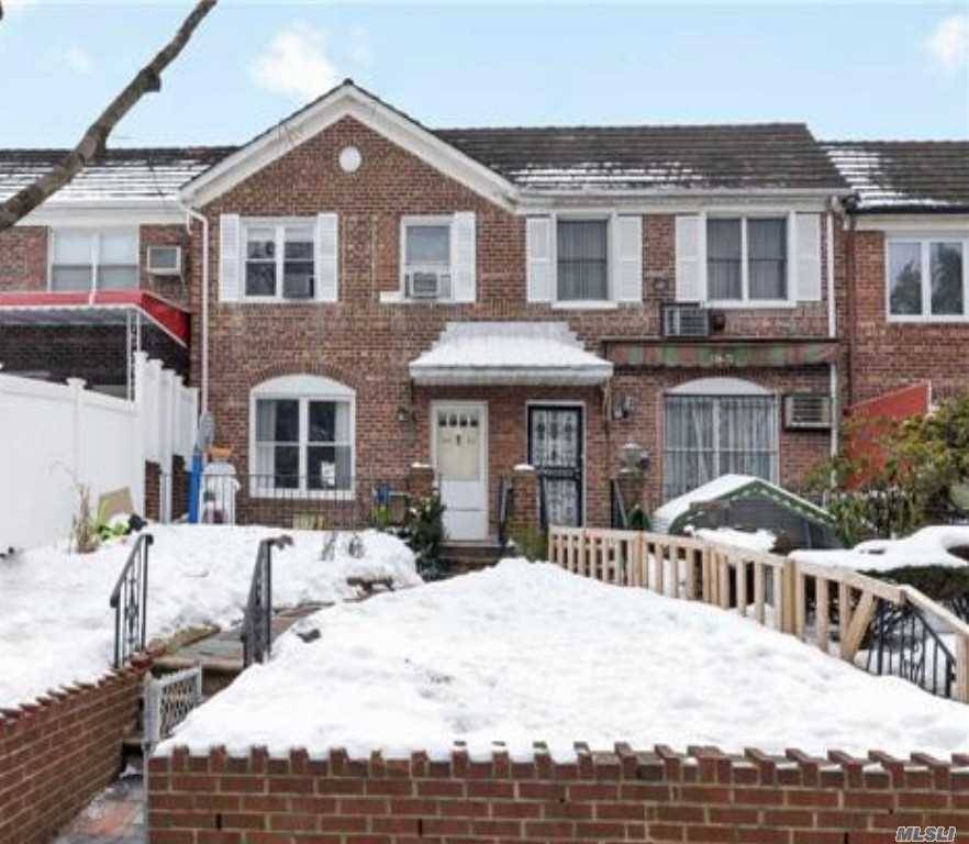 Solid Brick Sunny Attached 1 Family Townhouse.