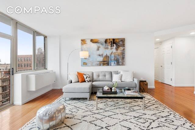 Upon entering this beautifully designed 4 bedroom, 4 bathroom apartment, you are immediately greeted with a 24 foot wall of south facing windows, illuminating the entire apartment with natural light.