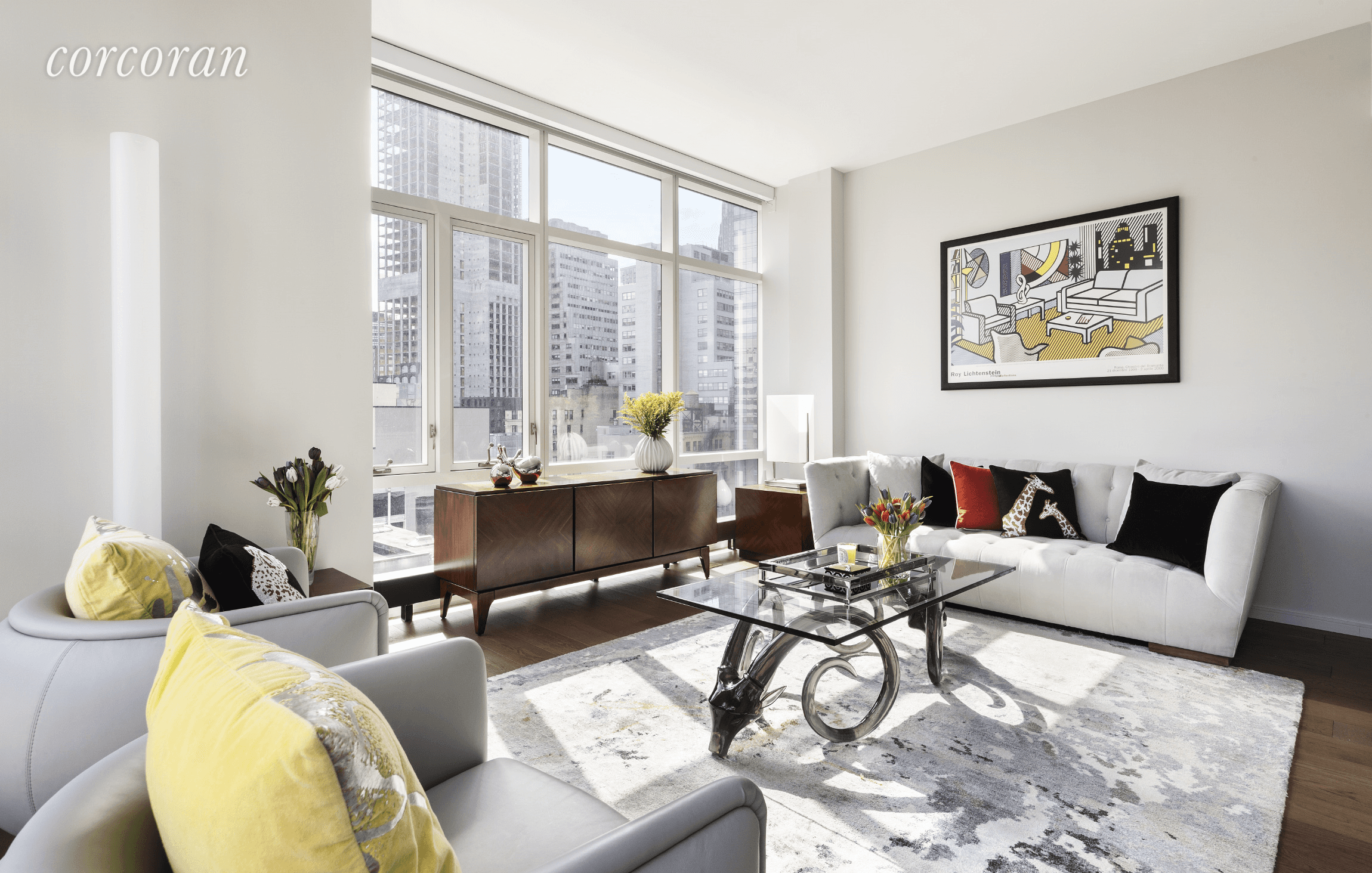 Make your home among the city's most breathtaking architectural gems in this stunning high floor, one bedroom, one bathroom condominium at the esteemed Beekman Residences.