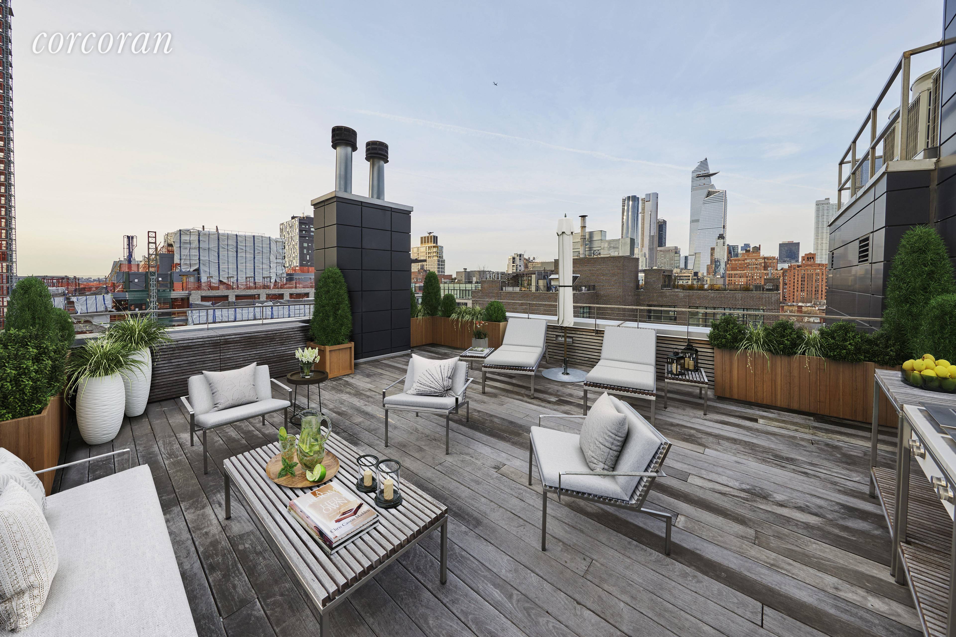 This exceptional, ultra luxurious, triplex penthouse is located at 459 West 18th Street in the heart of West Chelsea, overlooking the Highline Park.