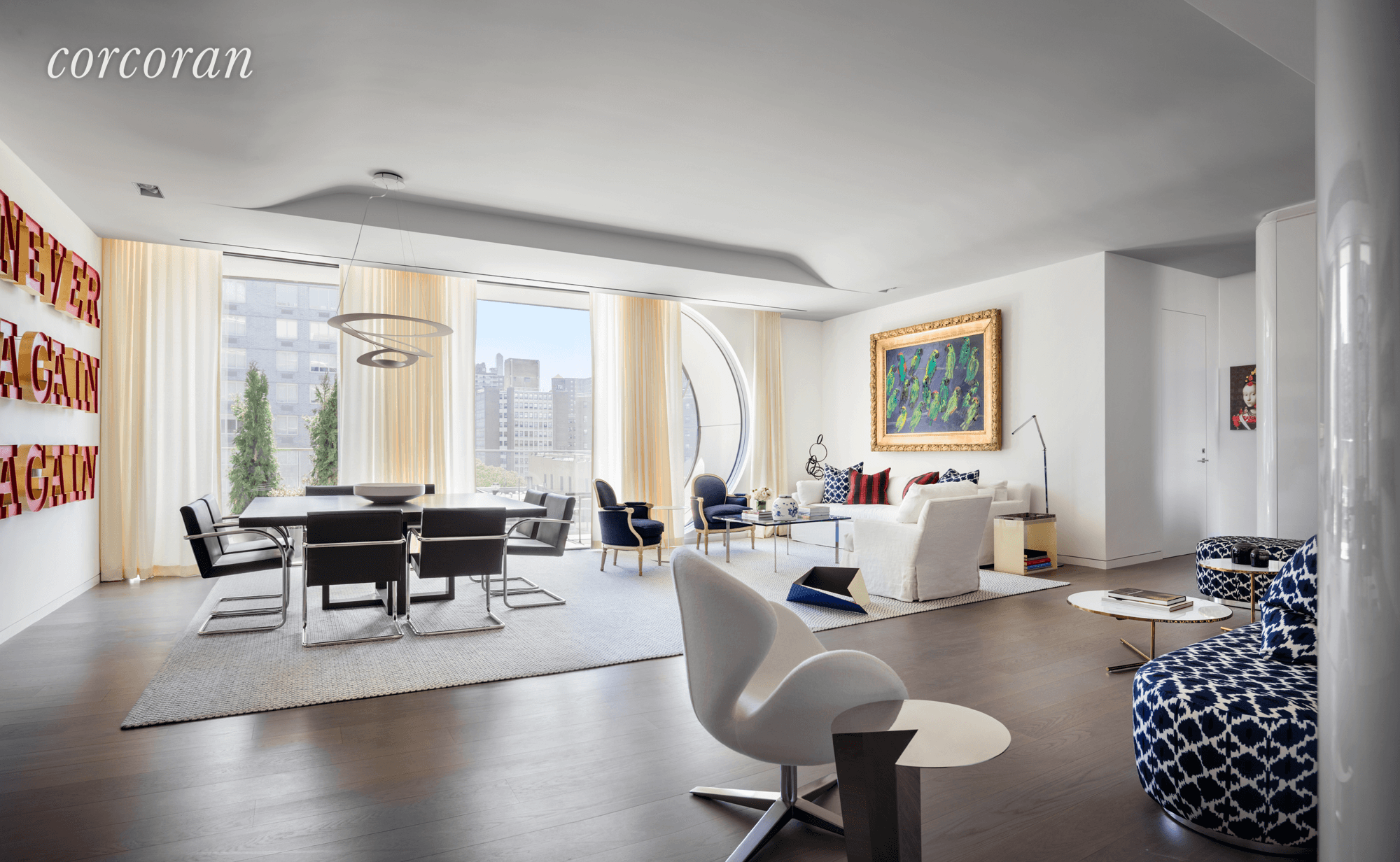 Overlooking the West Chelsea skyline, The High Line, and a verdant new sculpture garden, this high floor residence is truly a work of art designed inside and out by Dame ...