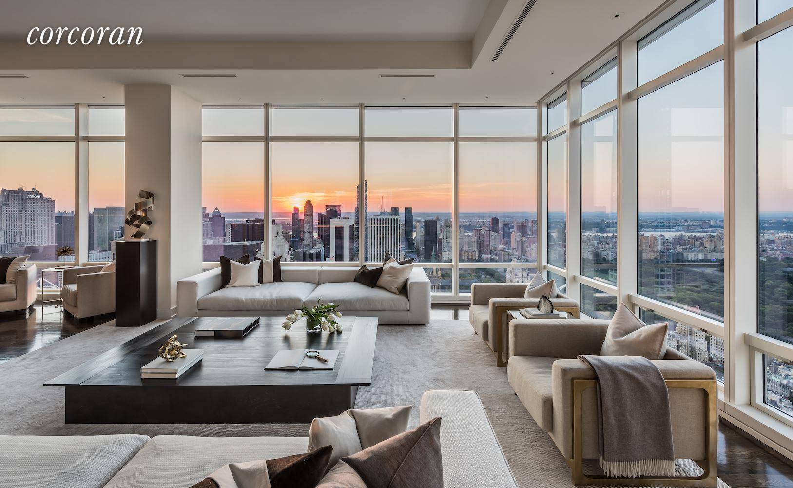 With over 2500 SF of windows offering uninterrupted view of New York City and Northern, Western and Southern exposures, 151 E 58th St 53W has one of the most impressive ...
