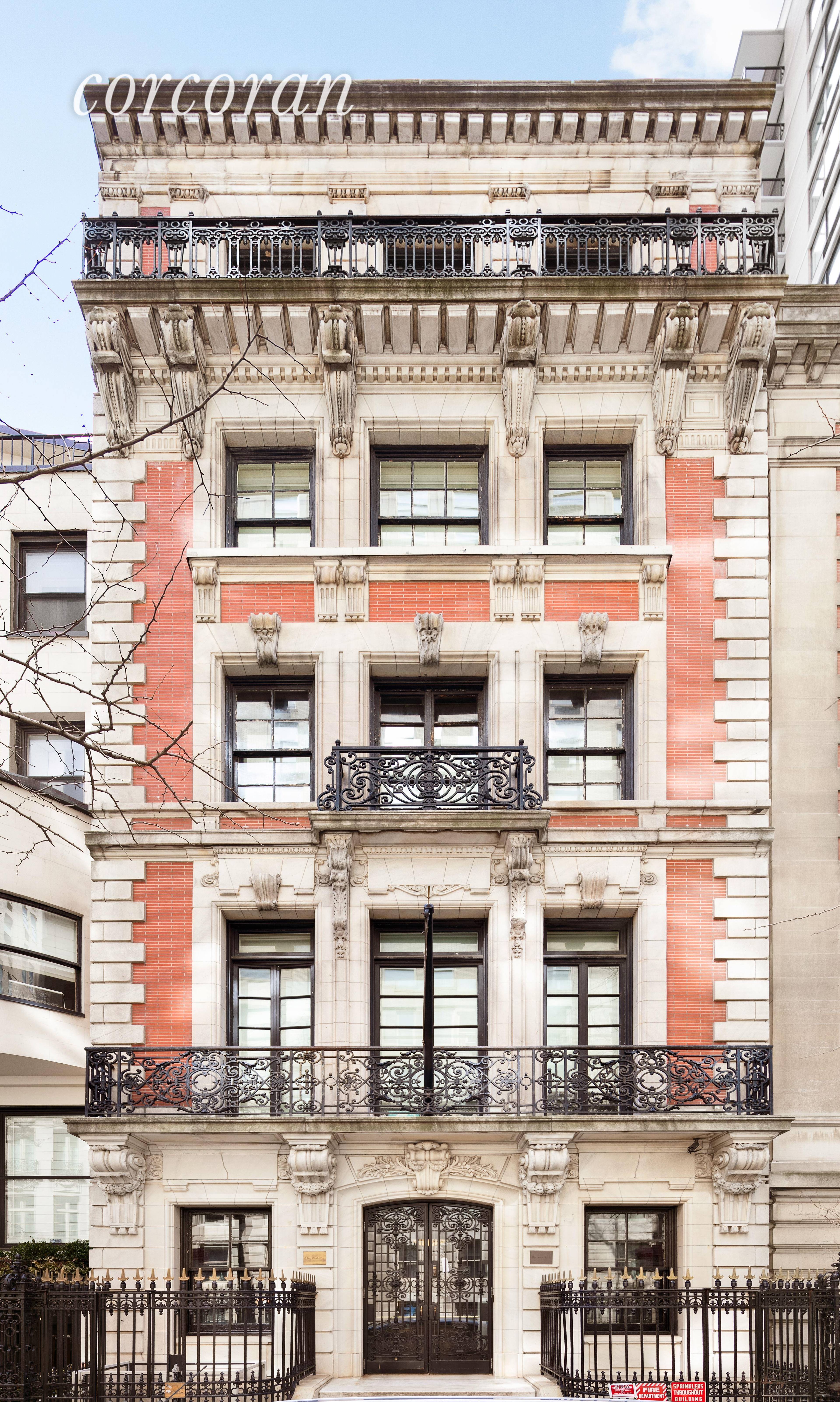 HISTORY AND ARCHITECTURECurrently home to Marymount School of New York, this grand property measures 25 feet wide built full on a 100 foot deep lot.