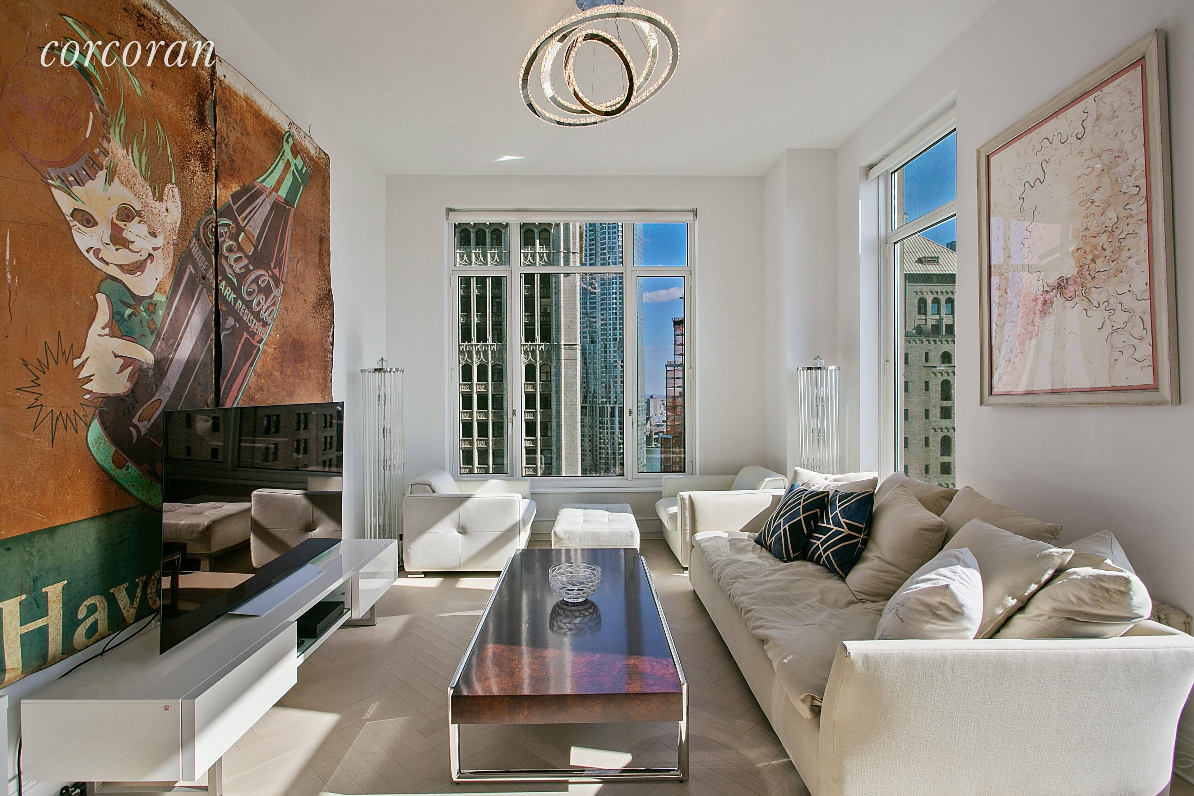 OWNER SAYS SELL ! Incredible opportunity to own Apartment 52C 1543 sf plus Accessory suite 39E 501 sf at 30 Park Place.
