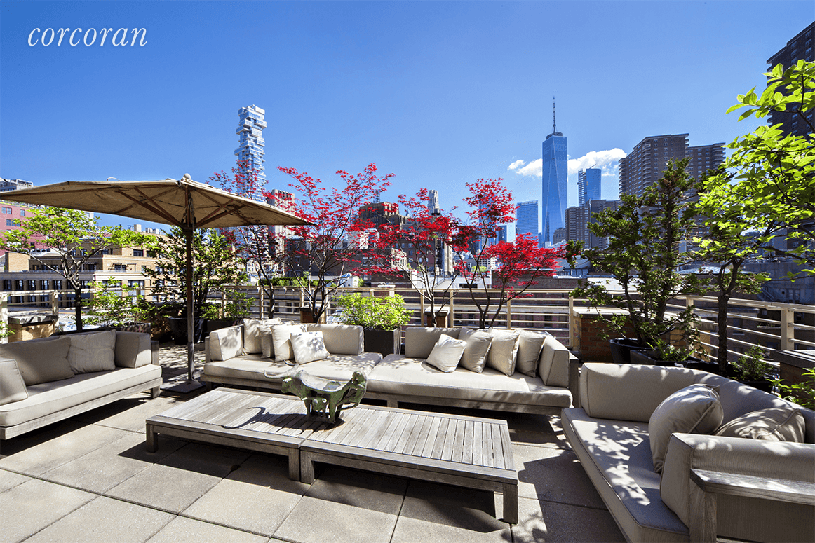 Enjoy downtown Tribeca living in this spectacular three bedroom loft with a beautifully planted terrace located on the historic cobblestone Hubert Street.