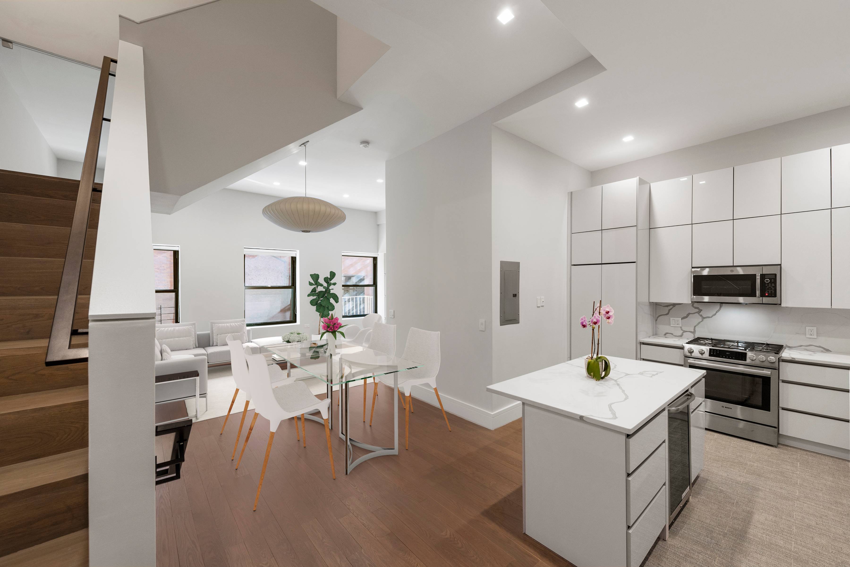 Triple Mint Two Bedroom Two Bath Renovated Loft with 16 ft ceilings in Iconic Doorman Building in Greenwich Village/Noho