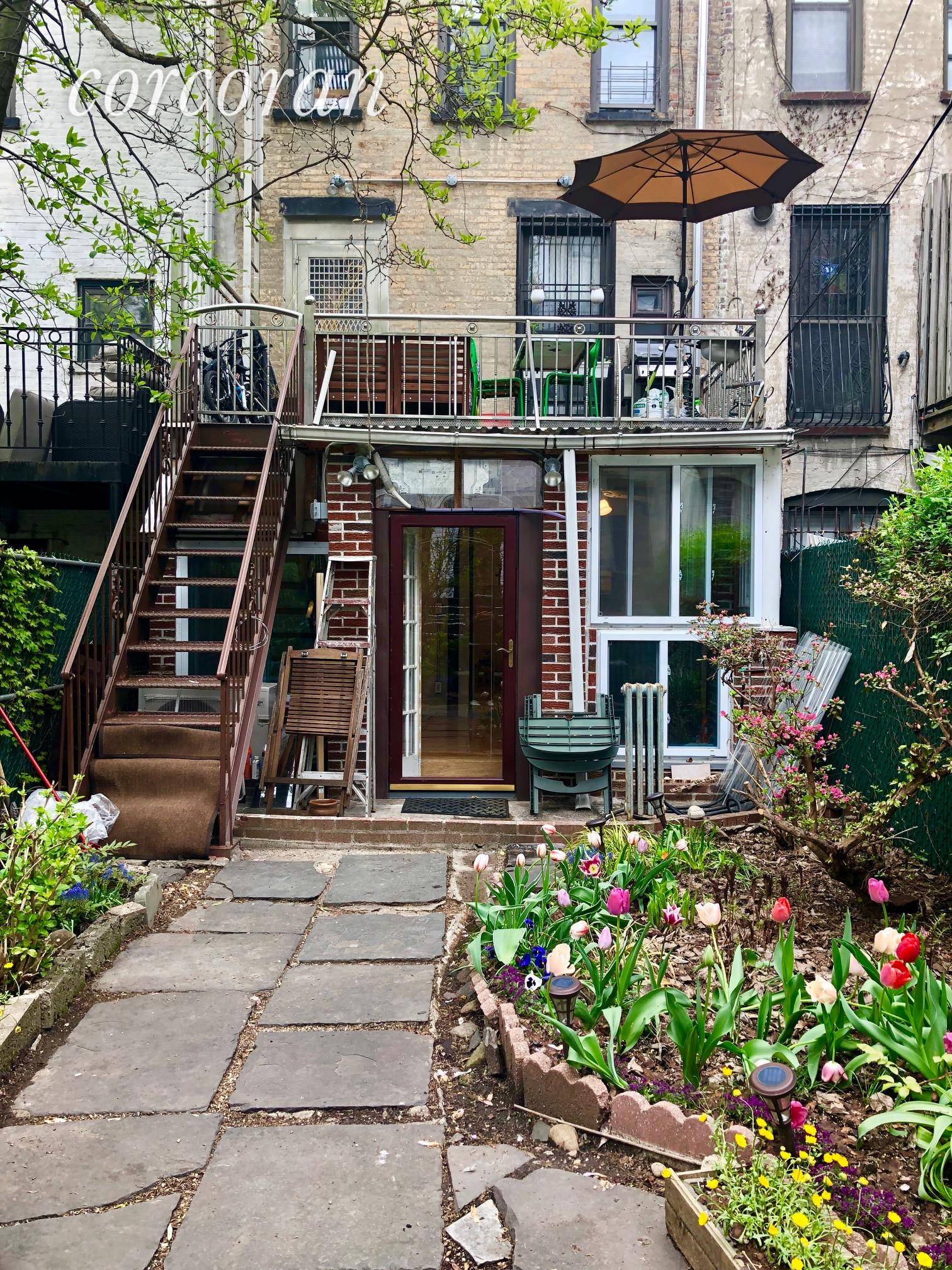 Live Who You Are. This beautiful garden apartment is in a pre war brownstone building.