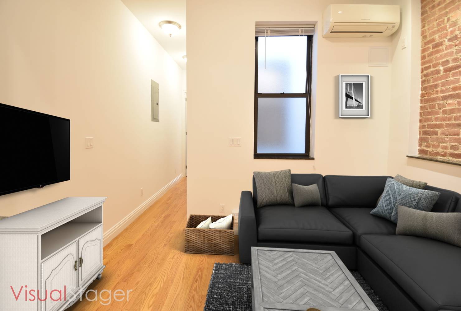 NO PETS ! This spectacular RENOVATED, apartment features stainless steel appliances, hardwood floors throughout the unit, exposed brick, modern kitchen with dishwasher and microwave.