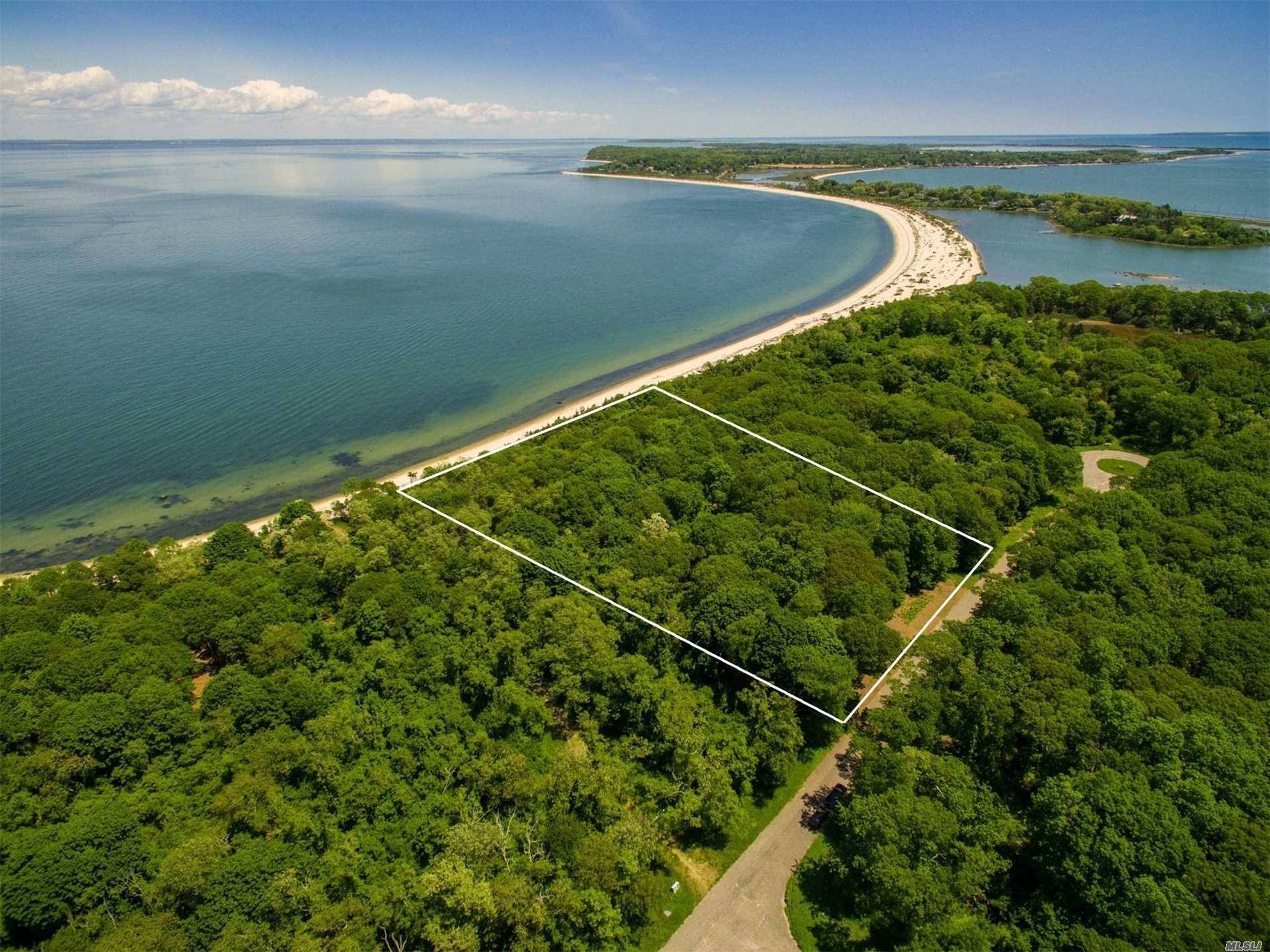 Great Opportunity ! 2. 62 Acres, With A Low Bluff Directly On Long Island Sound In East Marion.