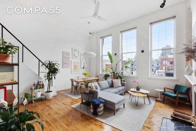 This is a rare opportunity to rent a quiet, sunny, and charming loft duplex in a unique, converted schoolhouse.