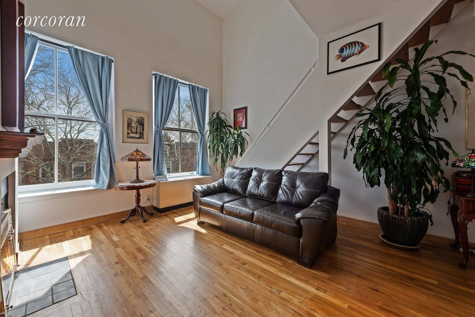 Come see this dramatic one bedroom duplex loft at 121 Pacific Street.