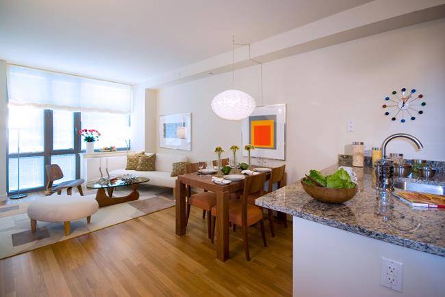 Beautiful 1 Bedroom in the Lower East Side with Modern Open Concept Kitchen, Light Oak Hardwood and Floor to Ceiling Windows
