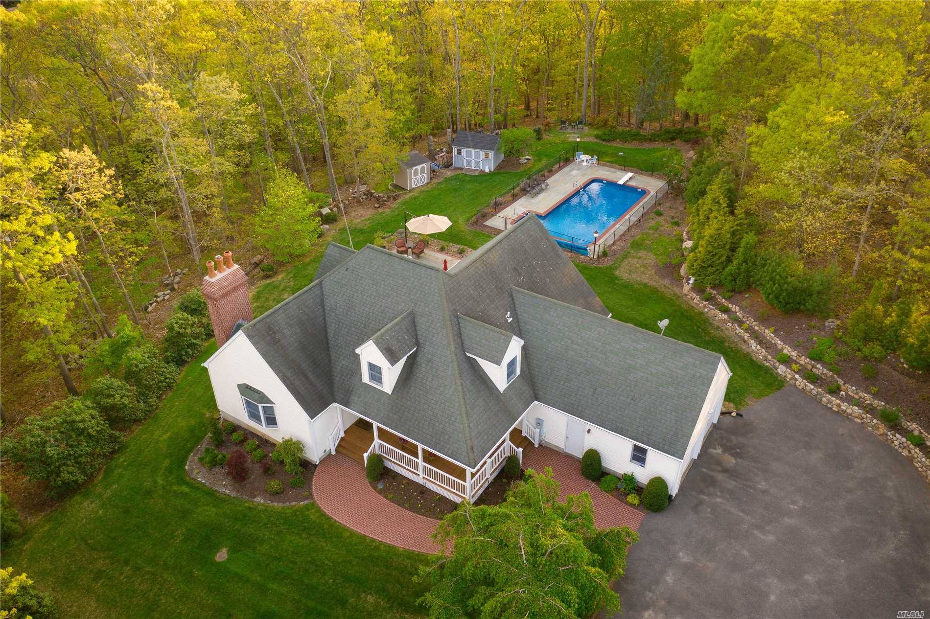 Just Reduced ! Drone Tour see link Impeccable private 2 1 12 acre young 1997 custom built featuring country club backyard w ig heated salt h2o pool, brick and stone ...