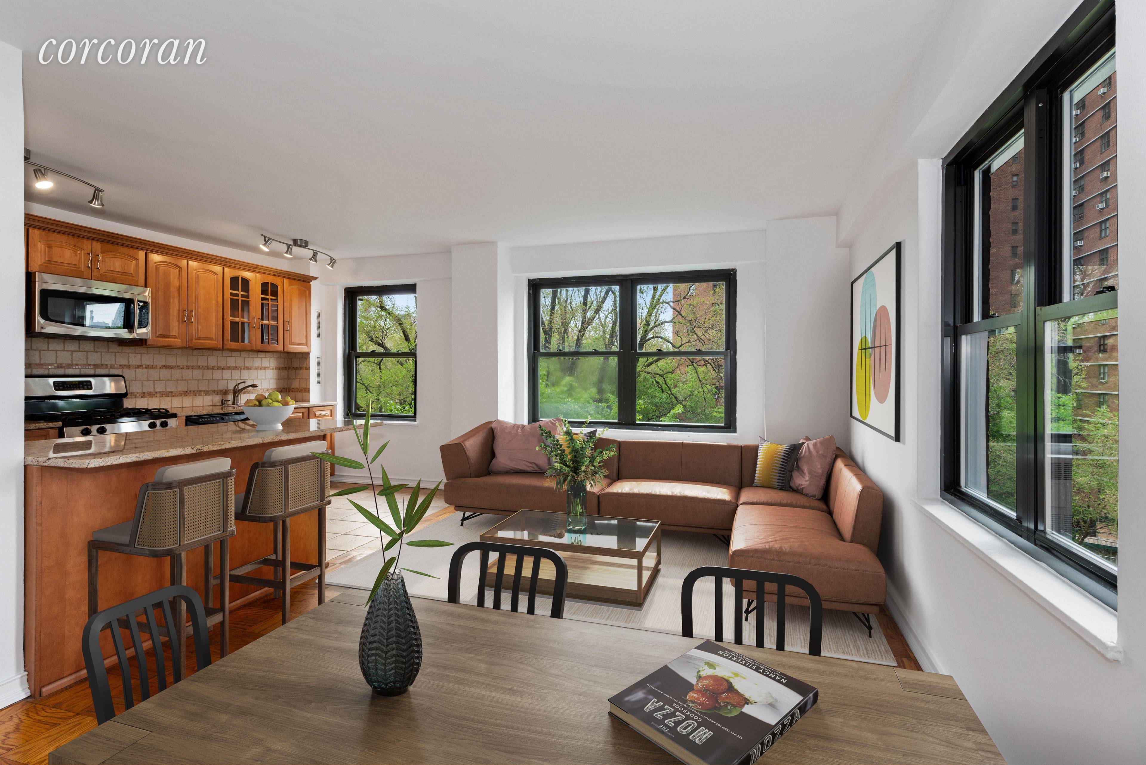 Sun filled, airy and bright 210 East Broadway Apartment H504 is ready for you to move right in.