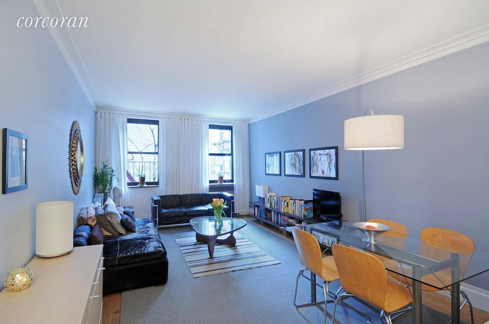 Lovingly renovated on Central Park West, including high ceilings and newly refinished hardwood floors.