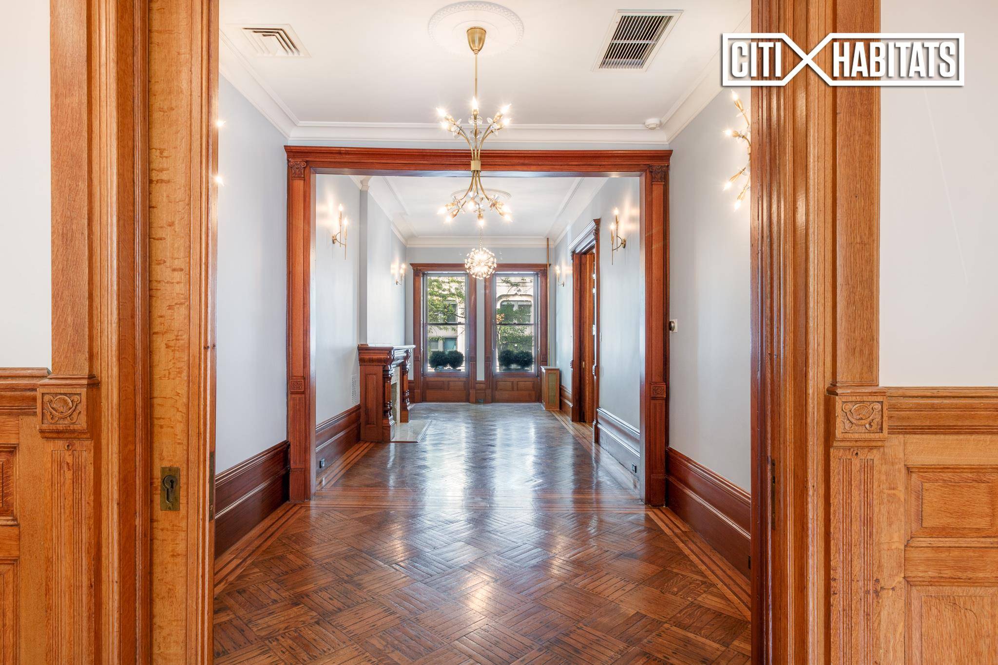 This awe inspiring Victorian treasure offers four stories and 6 bedrooms and 3 bathrooms on a peaceful tree lined street littered with equally beautiful early 20th century townhomes.