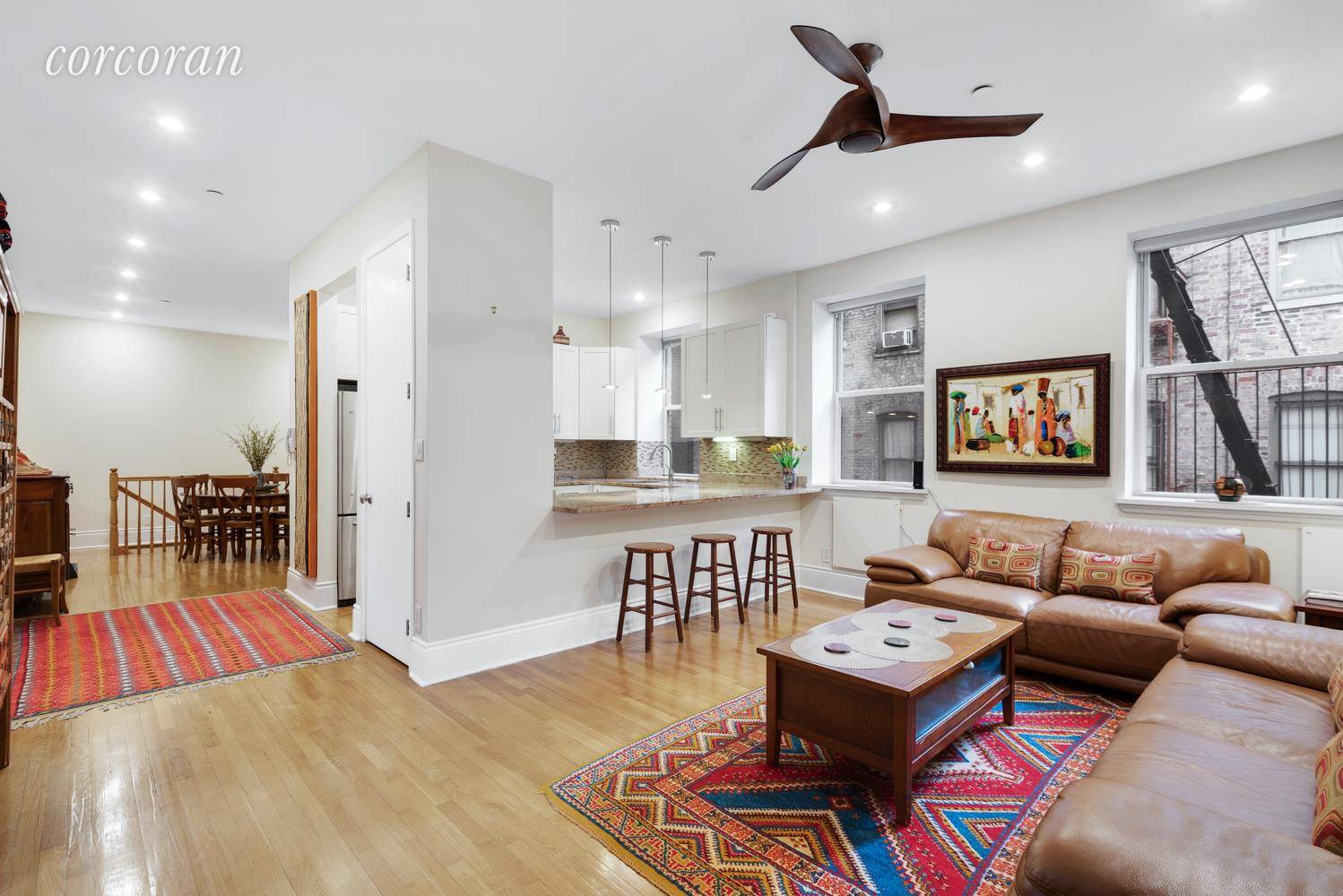 LEASES SIGNED APPLICATION PENDING Welcome home to a beautiful 3 bedroom, 2 bathroom duplex condo with a private patio in the heart of Morningside Heights.