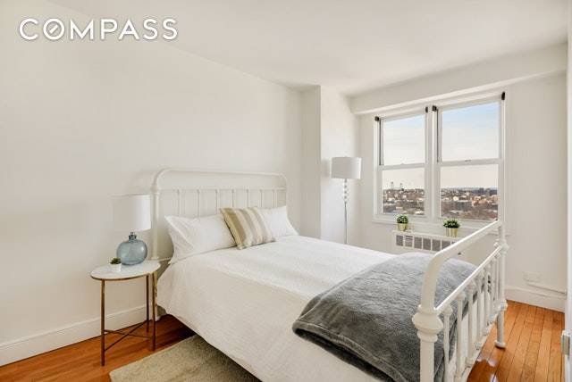 Prepared to be blown away by the unobstructed Verrazano Bridge views from this fully renovated 1BR home set on the 11th floor of a wonderful Kensington building.
