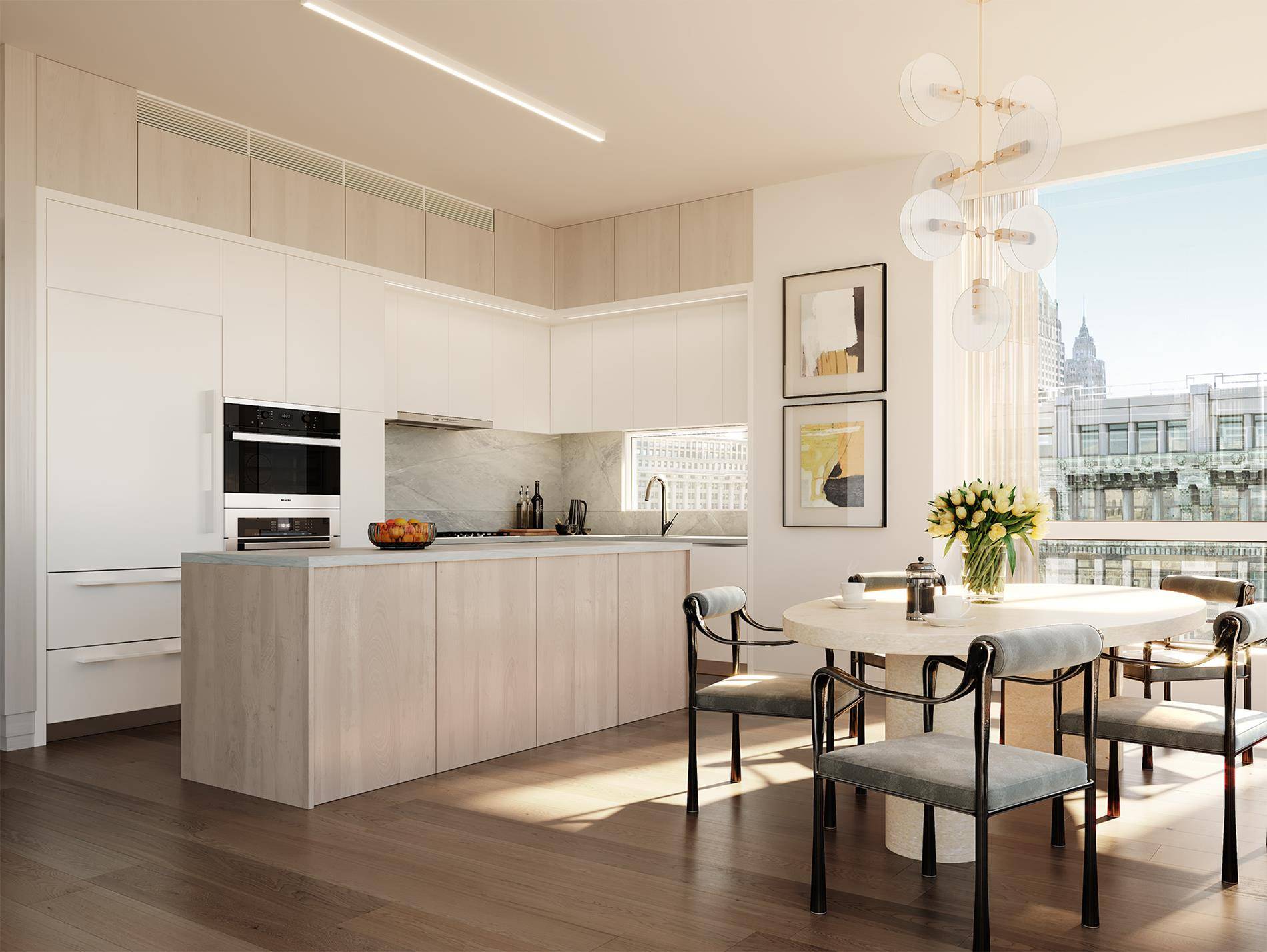 SALES GALLERY LOCATED AT 17 STATE STREET, 21ST FLOOR77 Greenwich is a radiant collection of 90, one to four bedroom condominium residences envisioned by FXCollaborative and Deborah Berke Partners.