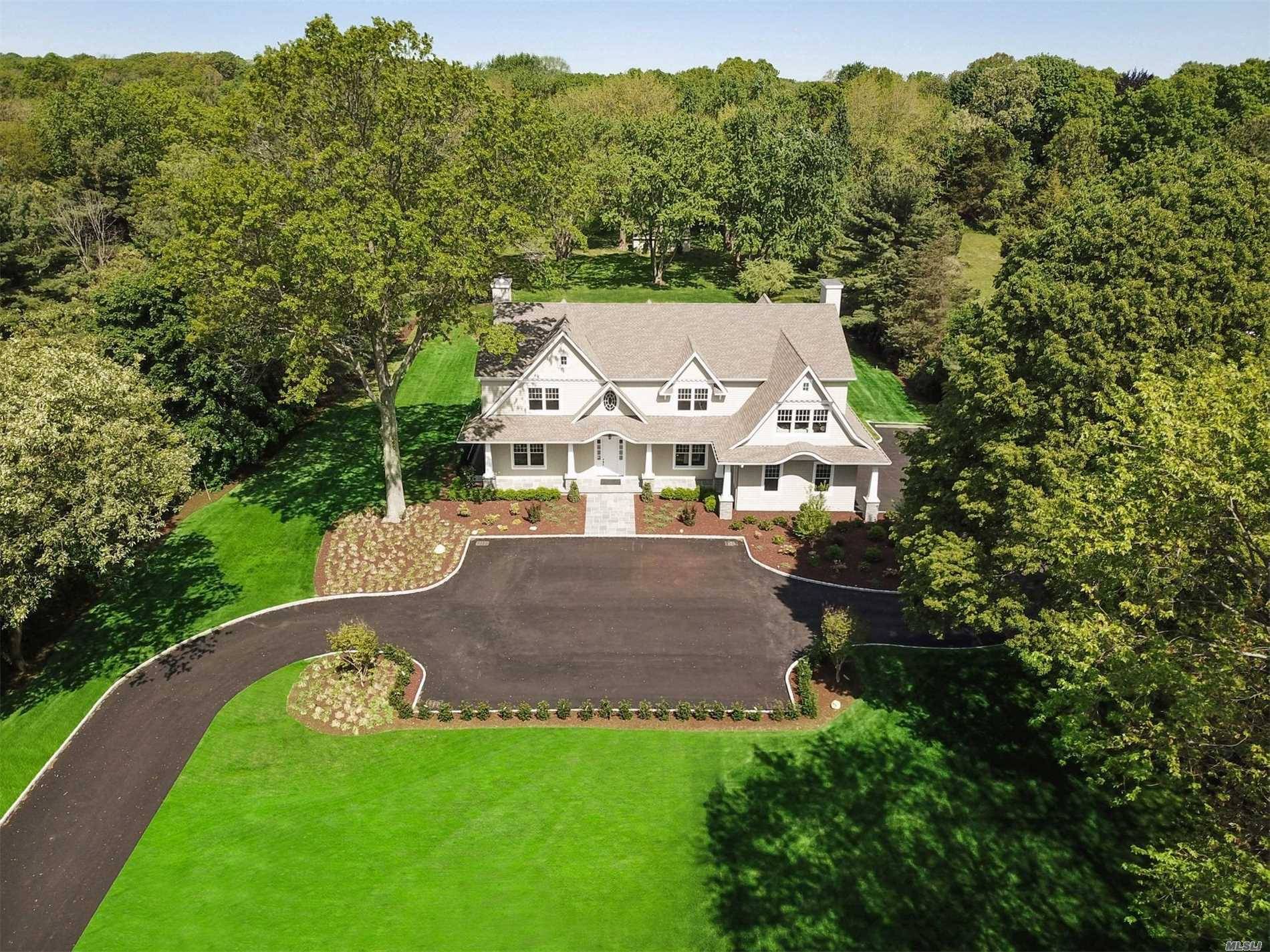 Magazine Worthy 2019 Grand Hampton's Style Colonial With 2 Story Entry Foyer On Magnificent Level 2 Acre Lot Built By Renowned Local Builder.