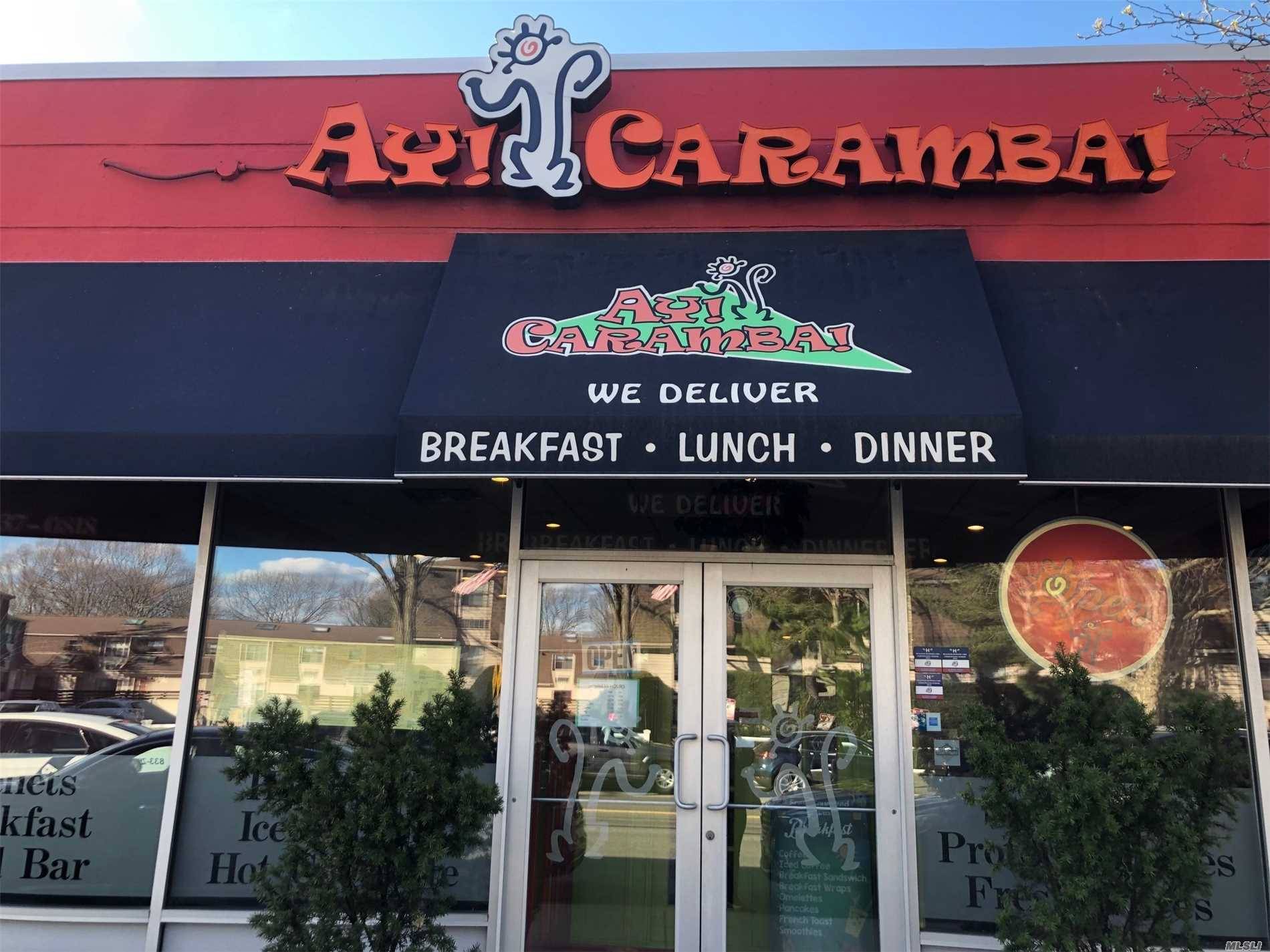 Beautifully Built Mexician Inspired Tex Mex Restaurant is located in Hewlett in Nassau County in one of the Best Shopping Centers, across from Hewlett HS.