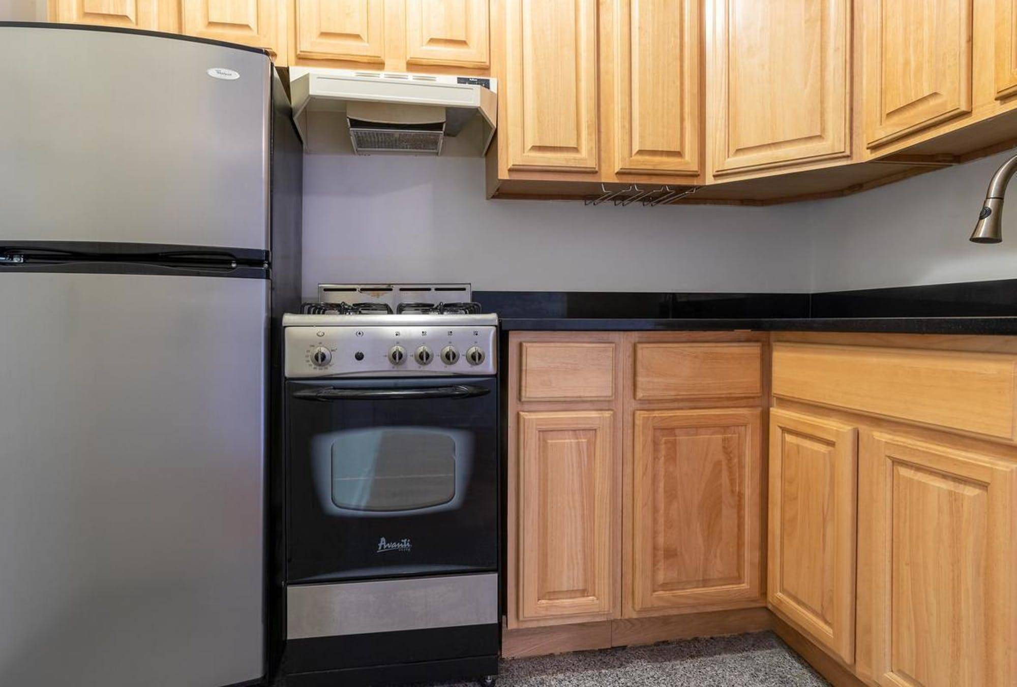 Brand New Listing ! Gut Renovated Studio Apartment Details Renovated Kitchen Bathroom Wide Plank Hardwood Floors Functional Floor plan Kitchen Features Top of the Line Stainless Steel Appliances Refrigerator, Oven ...