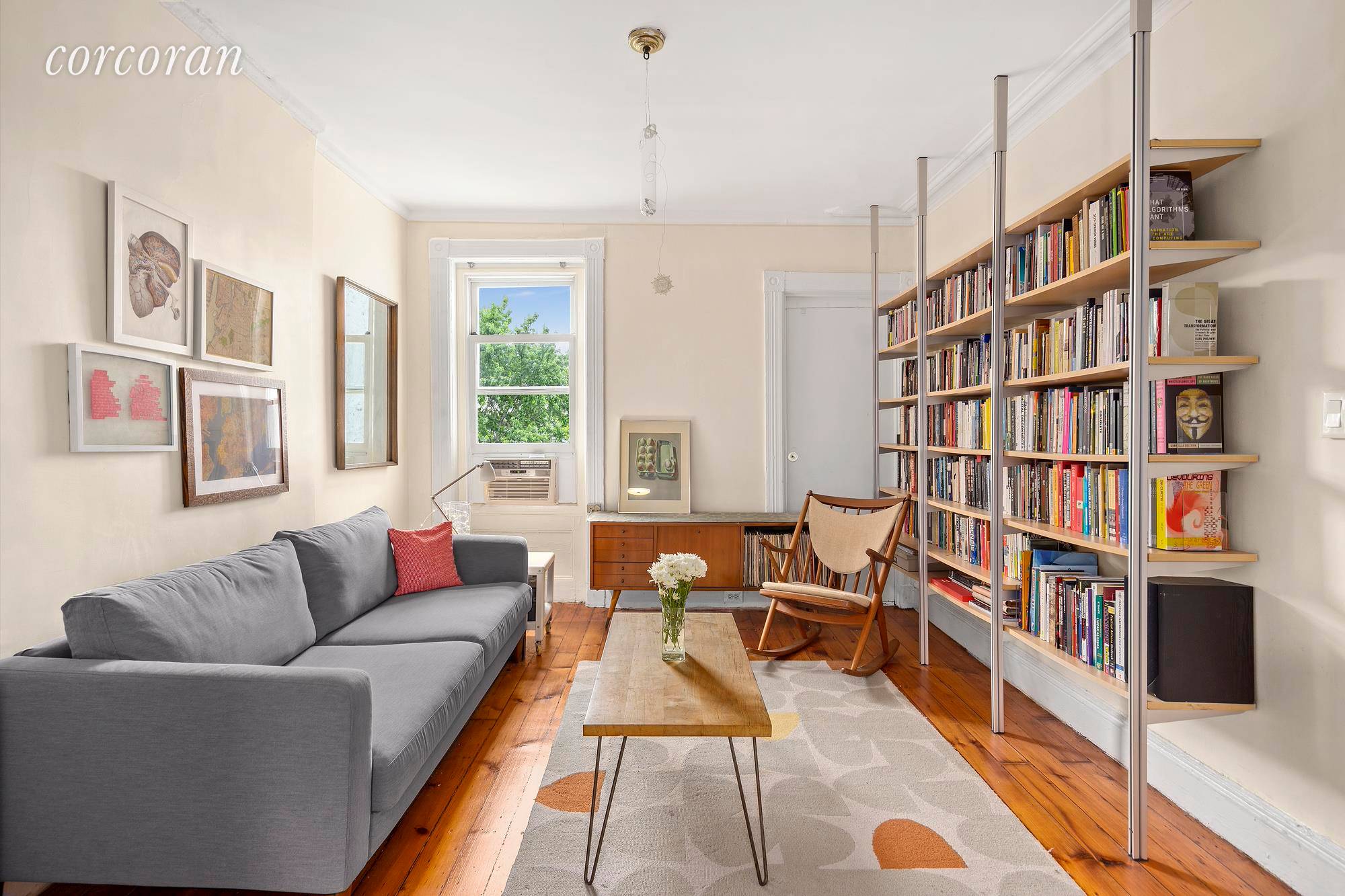 ASTONISHING NEW PRICE ! Perched on the top floor of this four story, eight unit co op in a brownstone, and centrally located in Park Slope, is this very sweet ...