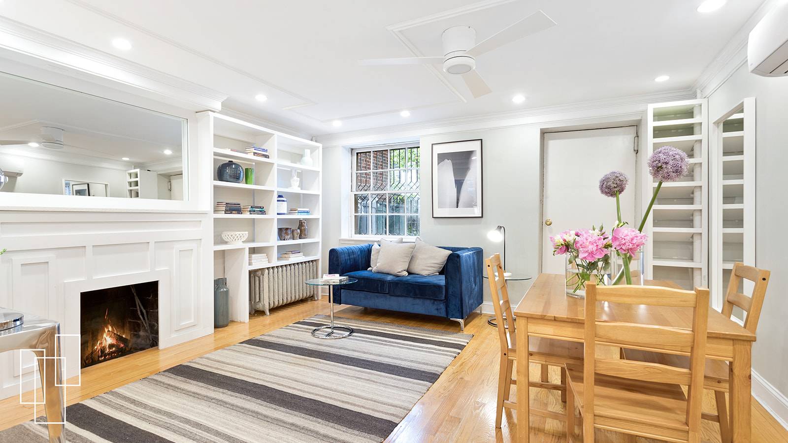 Pre war meets contemporary in this beautiful, bright 2BR floor through co op with private garden.