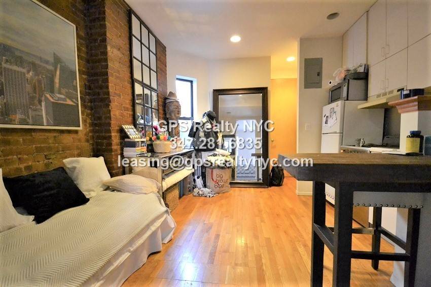 Bright, Renovated 1 Bedroom Exposed Brick Queen Size Bedroom Full Size Bathroom Located on the 5TH FLOOR of a Walkup Building Great Hell's Kitchen Location Laundromat on the Corner Easy ...