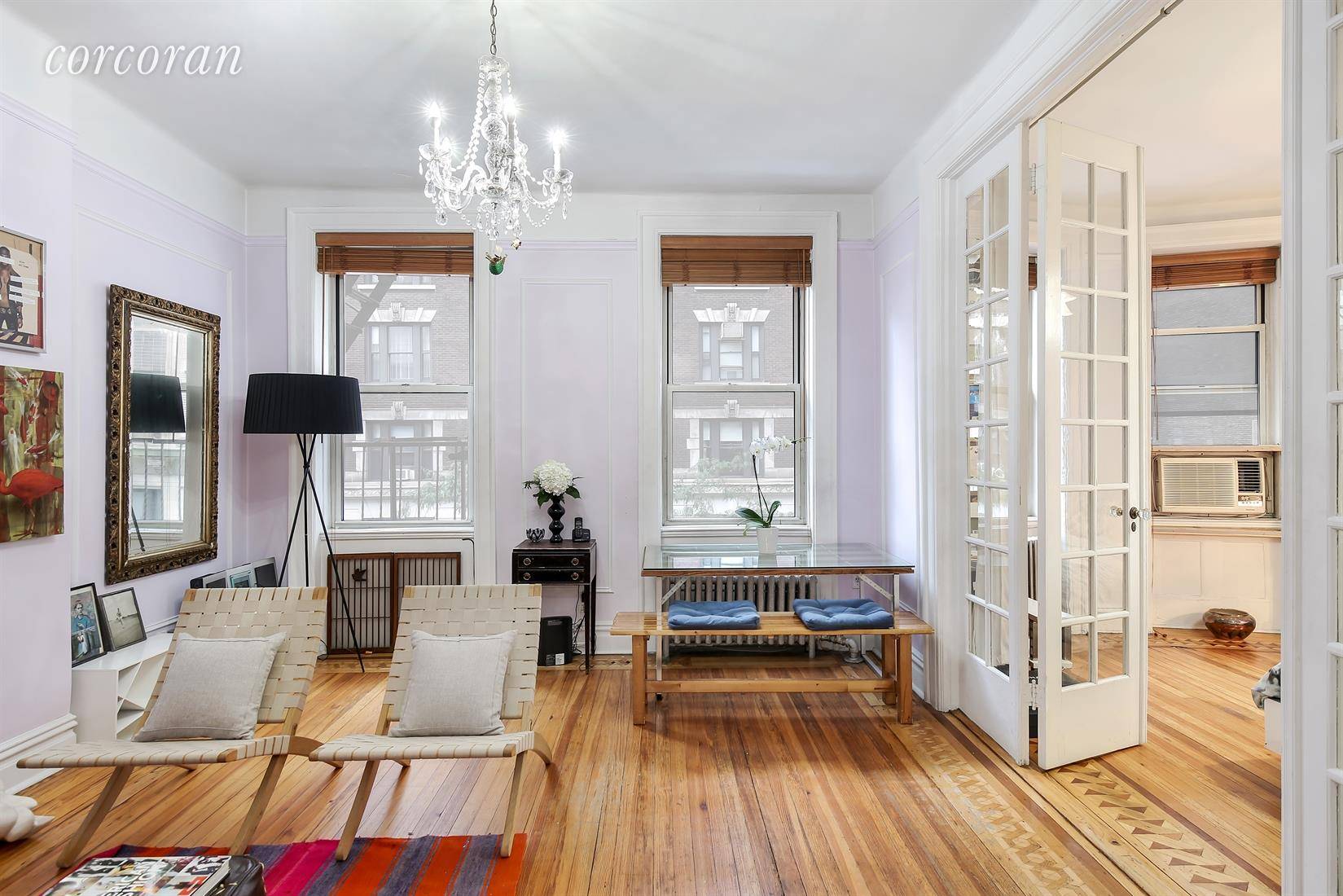 Filled with charm, packed with pre war details, this oversized one bedroom elevator home at 606 West 113th Street sits on a hill between Broadway and Riverside Drive on a ...