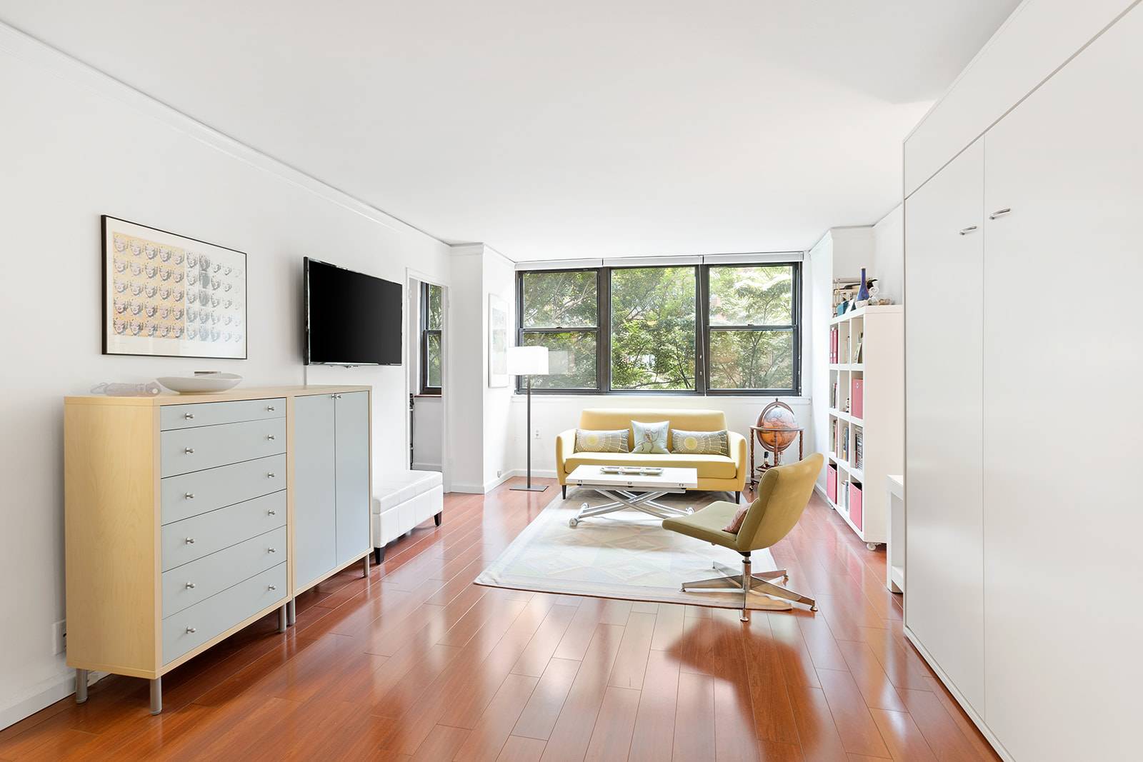 Sunny, faces treetops, and quiet fully renovated studio that lives like a one bedroom !