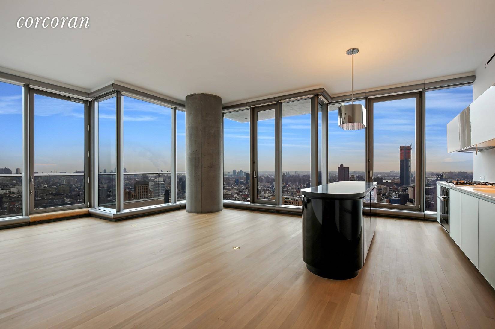 This stunning, generously sized three bedroom, three and one half bathroom apartment with spectacular views from every window, and a 24 8 foot balcony is available for rent at the ...