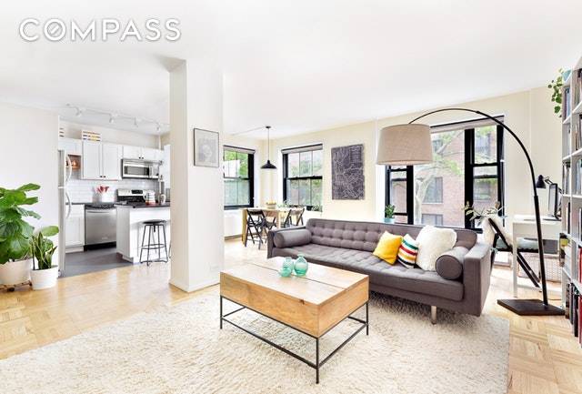 Come home to Clinton Hill where this oversize one bedroom apartment easily convertible to two bedrooms awaits you !