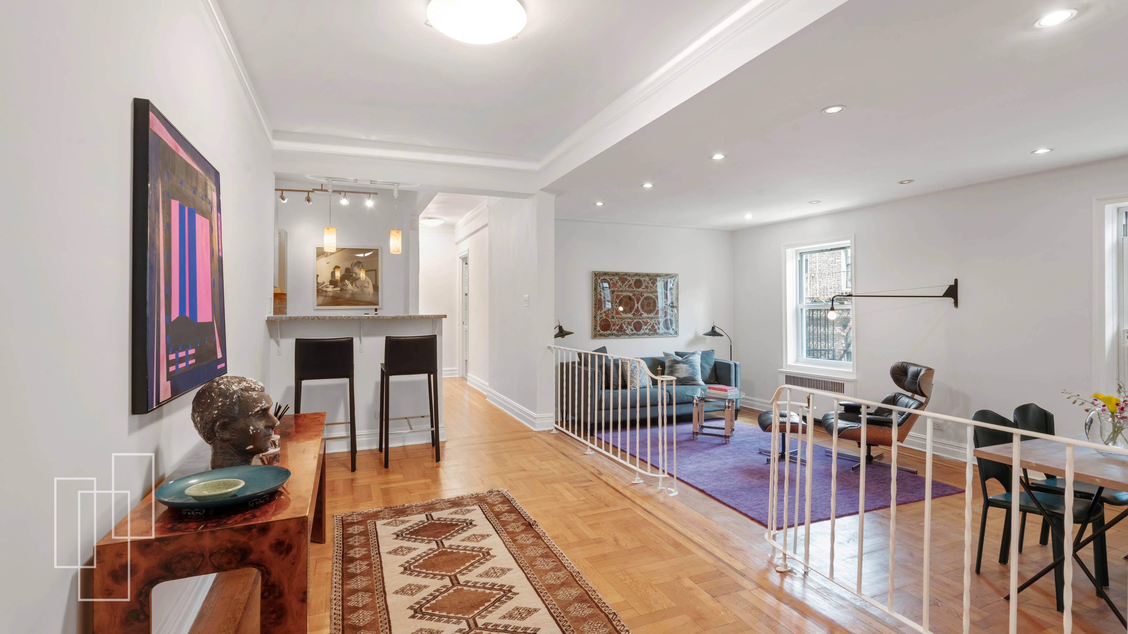 Contract Out Timeless elegance, generous proportions, and graceful flow characterize this corner pre war two bedroom co op with three exposures.