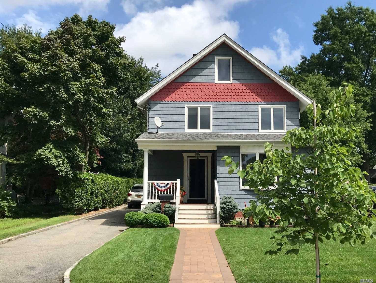 Amityville Village Colonial Situated Mid Block, Updates Include ; Electric Service, Vinyl Siding, Architectural Roof, Soffits, Leaders Gutters, Brick Walkway, Chimney, Water Heater, Recessed Lighting, Kitchen, Home Was Completely Redone ...