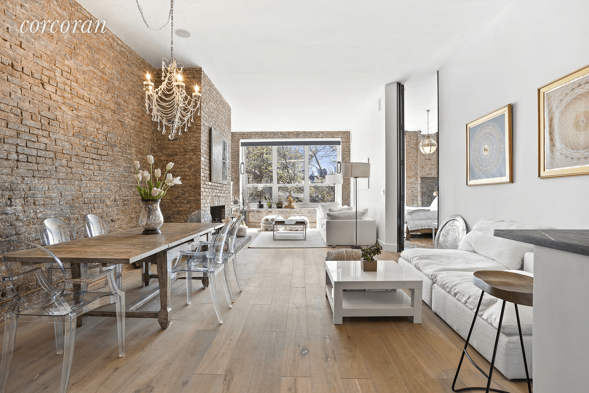 This rarely available, beautifully gut renovated one bedroom plus home office loft w 12 foot ceilings, is an exceptional find in the sought after West Village.