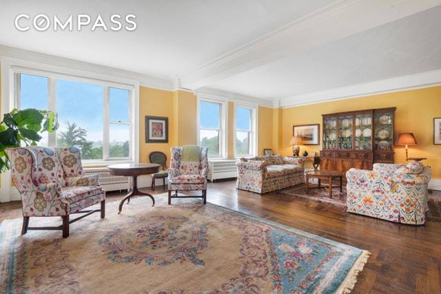 This sprawling, four bedroom three bathroom apartment offers a rare opportunity to create your own park side oasis in one of the most sought after cooperatives on Riverside Drive.