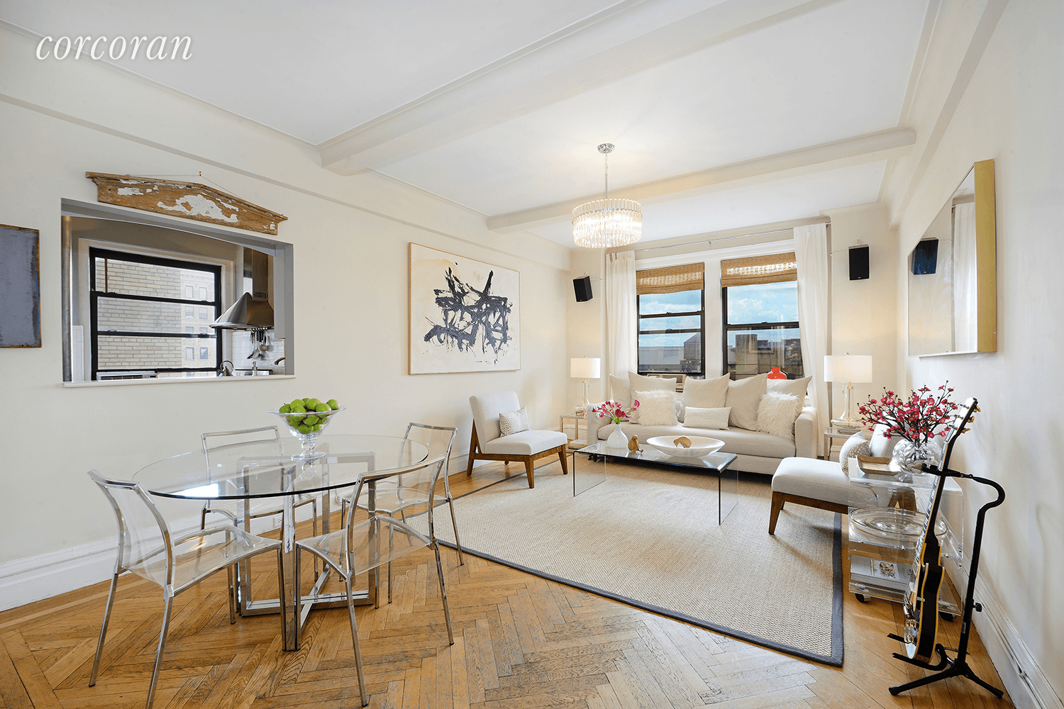 Apartment 11E is a beautiful, extremely bright and open prewar classic six home with three exposures south, north and west to the River.