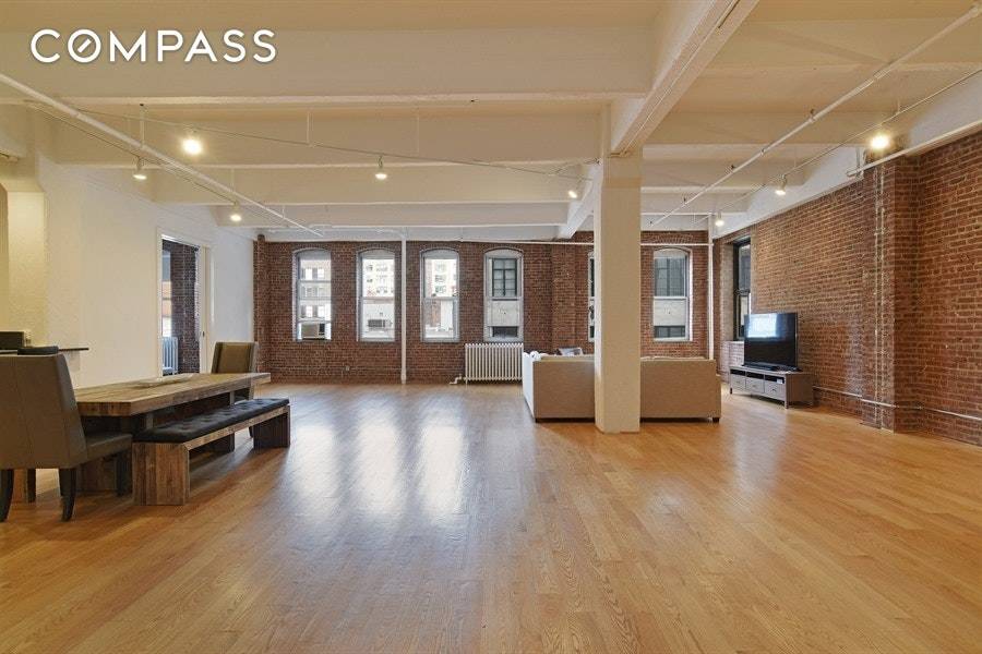 Prime West Chelsea Location next to The High Line ; A sprawling 2, 160 SF corner traditional loft with many of the original warehouse details including exposed brick walls, 14 ...