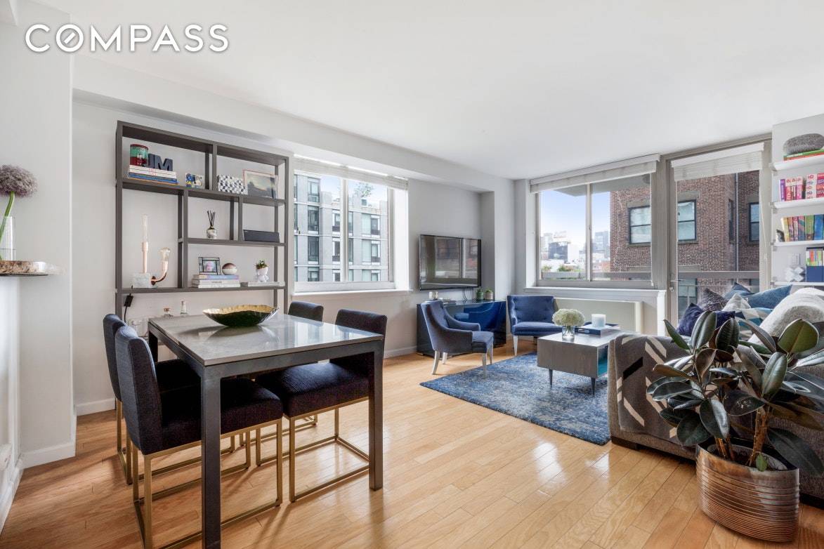 Views south and east above the Highline in this one bedroom, one bath co op with CONDO RULES !