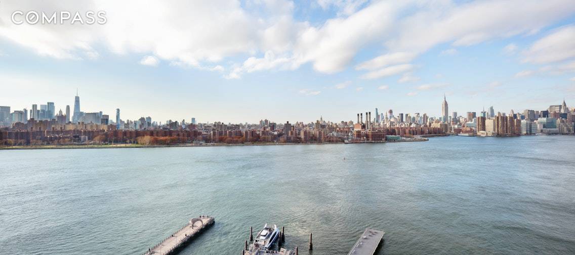 Williamsburg s Premier Condo The EDGE Spacious 2BD 2BA Corner Unit with Oversized Balcony with Incredible Views, Private Storage, Direct Views, with Chef's Kitchen with Integrated Appliances, M W, D ...