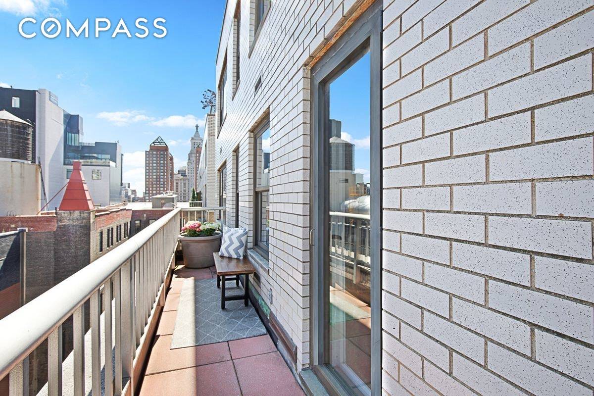 Rare opportunity to own a sun filled high floor 1BR with a large private terrace !